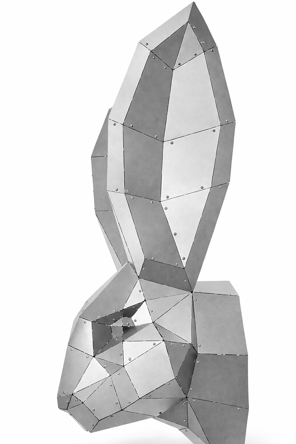 Tavşan Kafası Heykeli - Silver / L